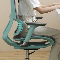 林氏木业人体工学椅，绿框灰高颜值，六区承托动态撑腰，养眼又舒适~