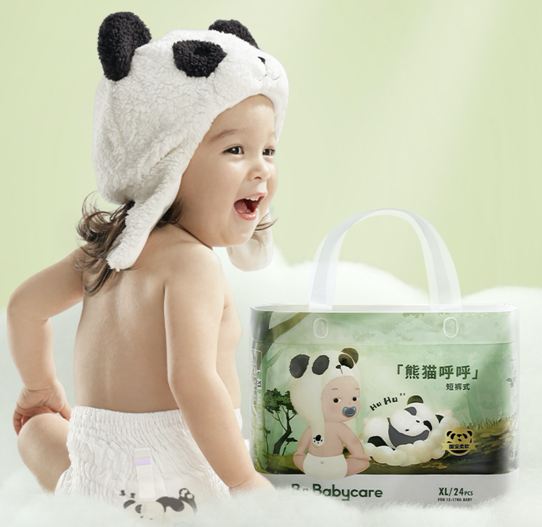 babycare「熊猫HuHu拉拉裤」上新，添加牛奶蛋白