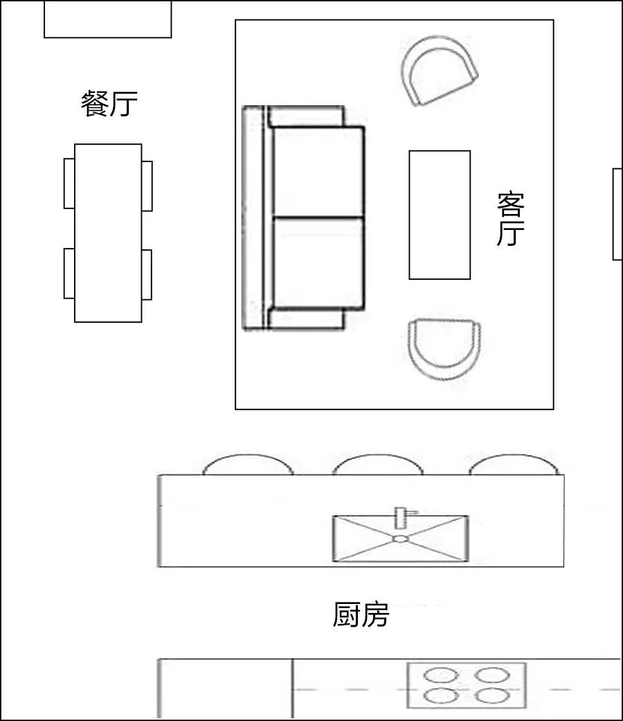 客厅平面布置图尺寸图图片