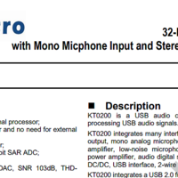 昆腾微推出KT0200 USB音频解码芯片，支持麦克风输出和耳机驱动
