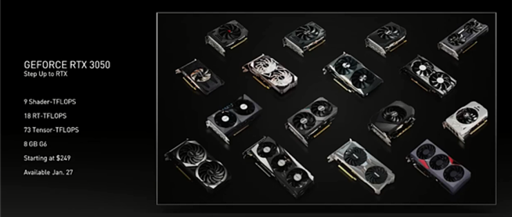 NVIDIA 发布RTX 3050 显卡，1080p平台新选择_显卡_什么值得买