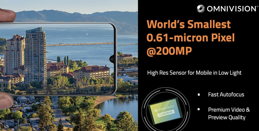 CES 2022：豪威发布世界上最小 2 亿像素图像传感器，单像素尺寸 0.61μm