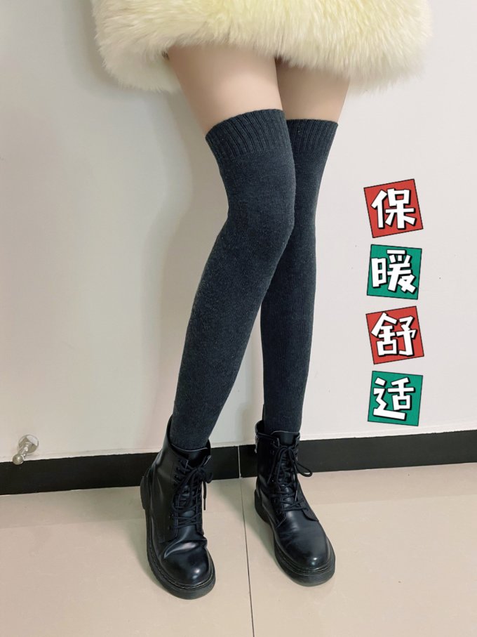 猫人女袜怎么样 猫姐穿猫人,日系过膝高筒袜试穿_什么值得买