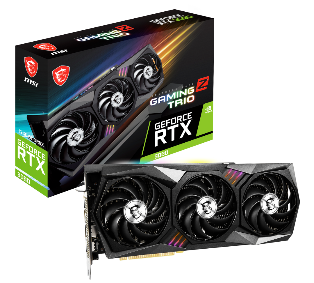 微星发布 RTX 3080 12G 系列显卡：三风扇、散热升级、RGB