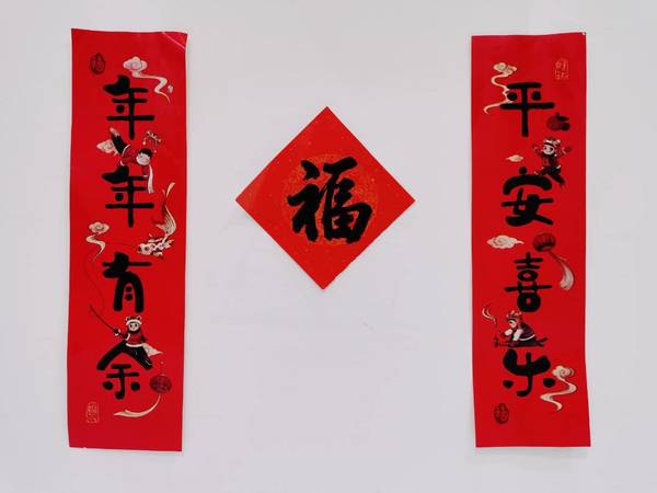 一次买齐39件套，颜值颇高的春联套装