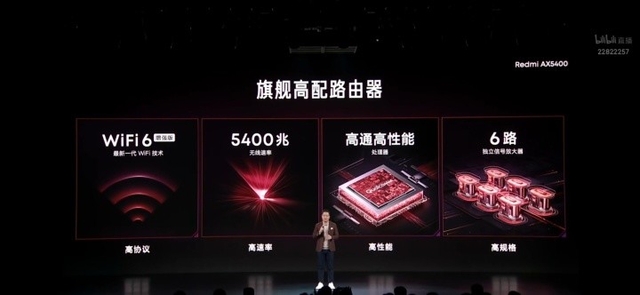 Redmi AX5400 电竞路由器发布：2.5G 网口、RGB 灯效、全平台游戏加速