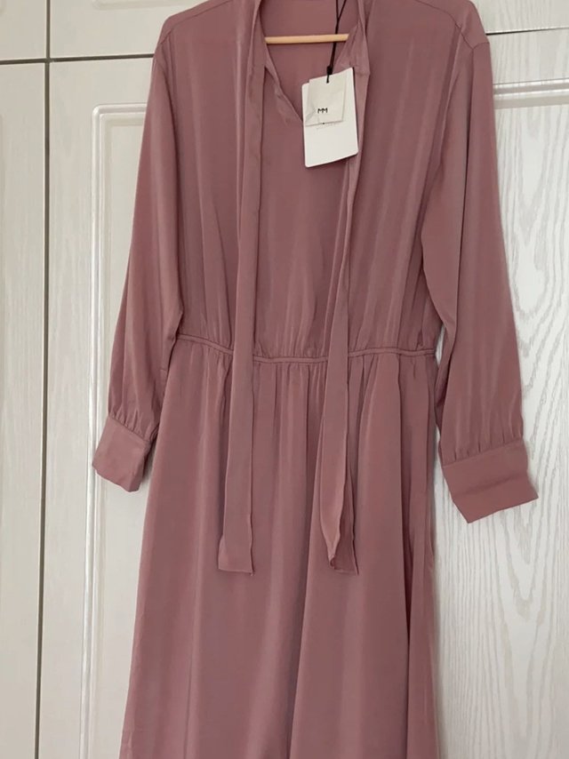 新年焕新指南MM粉色连衣裙👗长袖收腰