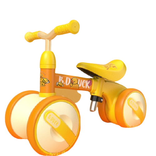 虽然是赠品也快乐多多 乐的小黄鸭儿童滑行车