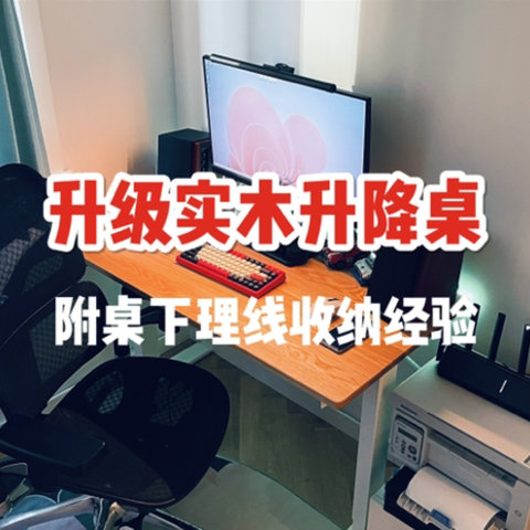 升级实木升降桌，附桌下理线经验