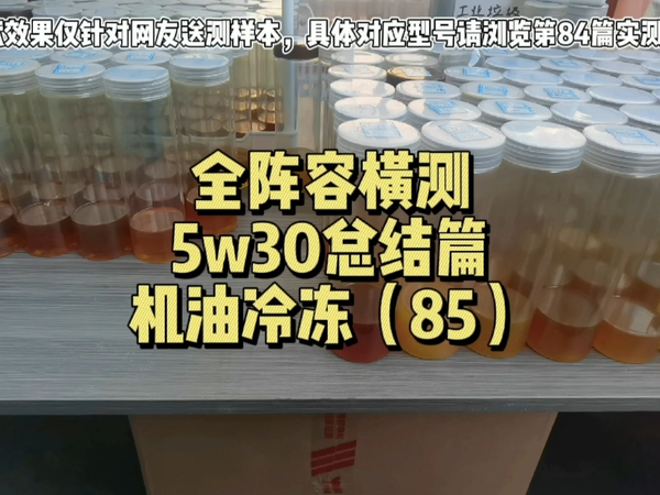 5w30全阵容冷冻横测总结篇，浑不浑高下立见