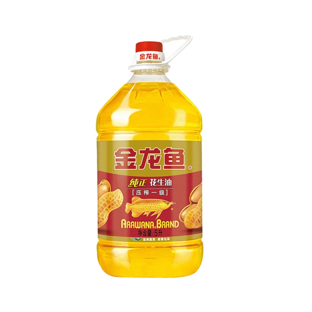 一百块买的5l花生油，香味很纯正