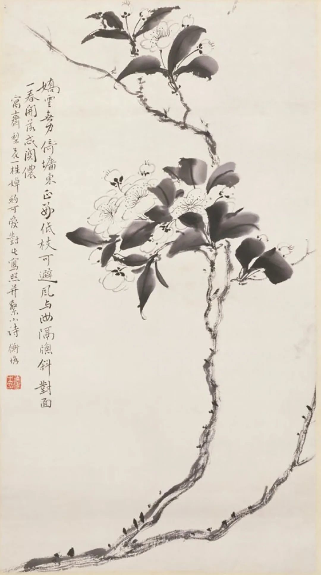 近现代画家陈师曾所绘的《梨花图》©故宫博物院