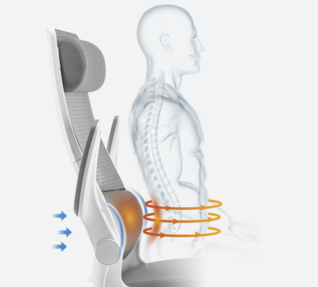 永艺上新高性价比人体工学椅，石墨烯加热+腰背分离设计+仿生C弧腰靠