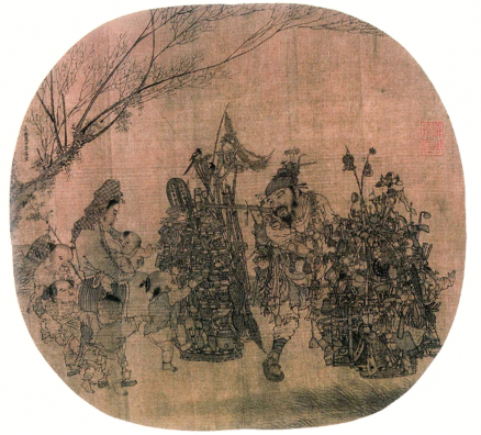 李嵩《货郎图》，绢本水墨，台北故宫博物院藏 ©网络