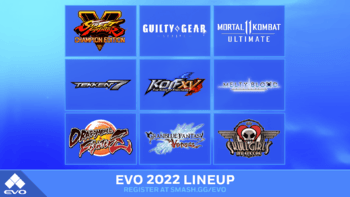 重返游戏：EVO2022阵容揭晓 首届没有任天堂大乱斗的EVO达成了