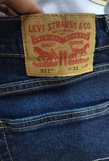 日亚购入的李维斯511修身低腰牛仔裤