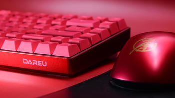 达尔优A84烈焰红机械键盘，堆料型84key小尺寸配列