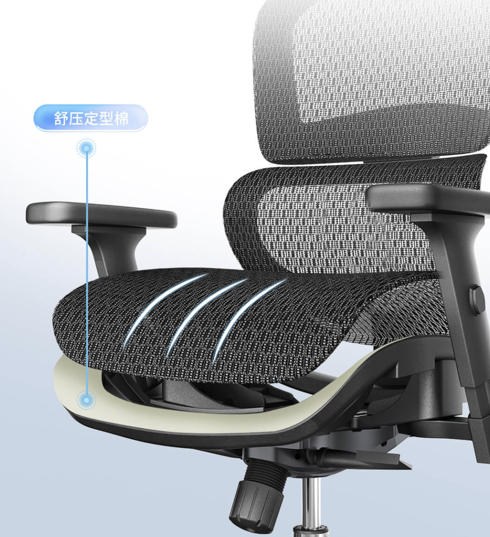小米有品上新双背人体工学椅，10D云感顶腰+3D分区释压，拥有恰到好处的顶腰感～