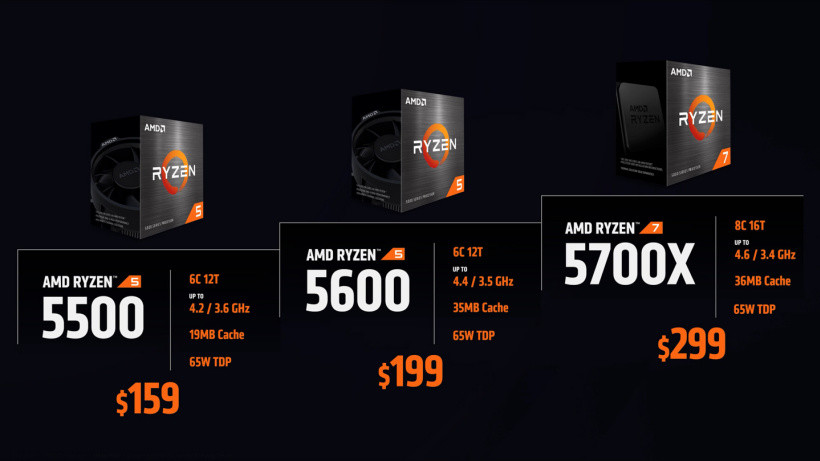 AMD 新款 65W 处理器4月上市，老主板将支持锐龙5000系列处理器