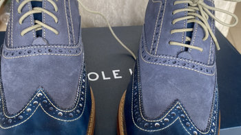 评测 篇十二：Cole Haan 蓝色牛皮+麂皮 固特异大底牛津鞋