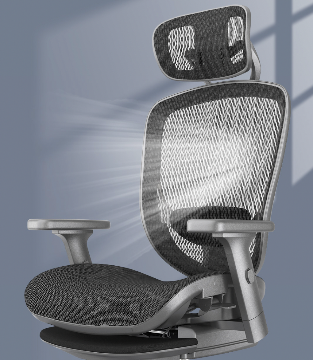 小米有品零感全网人体工学椅，鞍型坐垫+活动腰枕+5年质保