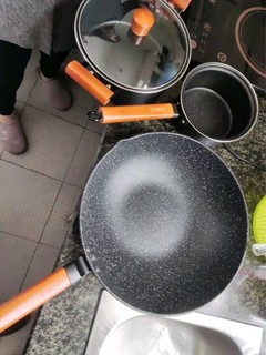德铂炒锅煮锅奶锅三件套