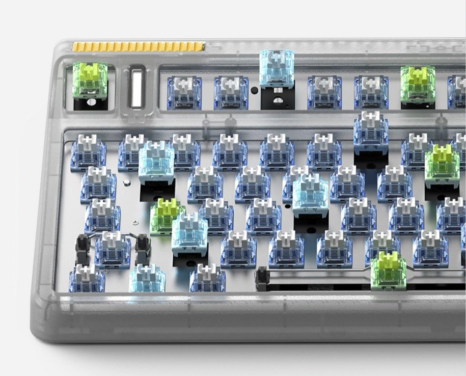 魅族 PANDAER × IQUNIX 联名超触感透明机械键盘：3000小时超长续航、适配Mac、DIY