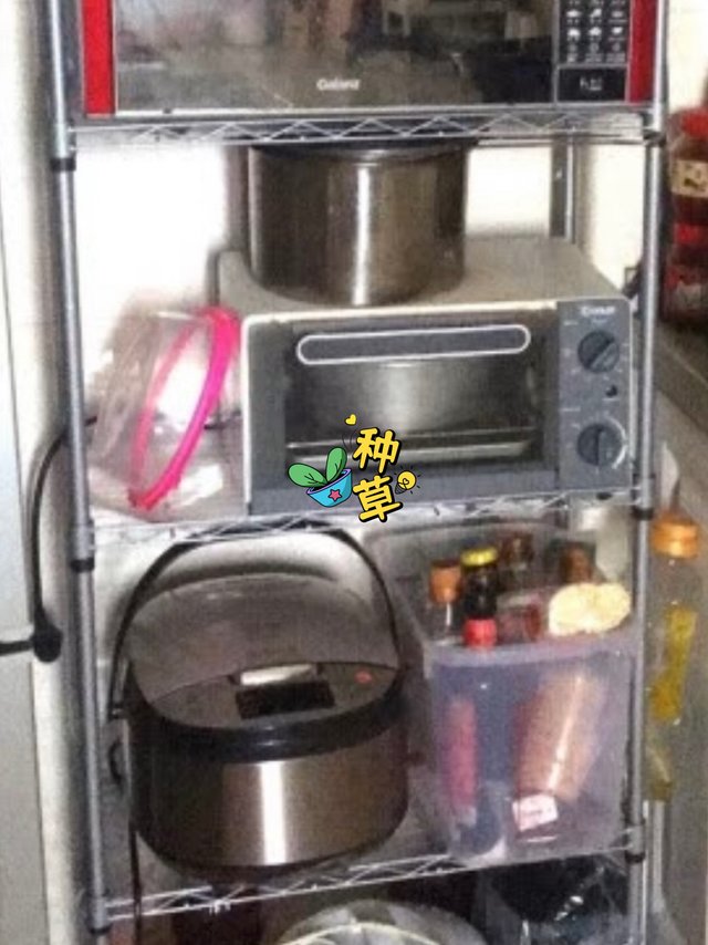 一架搞定 厨房用品，收纳分区摆放多层收纳