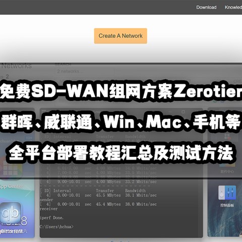 免费SD-WAN组网方案Zerotier！群晖、威联通、Win、Mac、手机等全平台部署教程汇总！