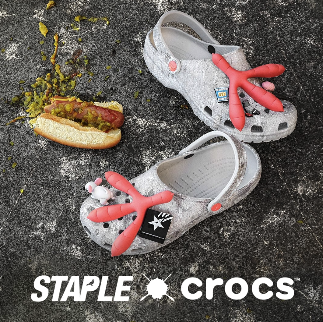 百爪挠心！Crocs x Staple洞洞鞋新款，鸽子、蟑螂、老鼠全来了！