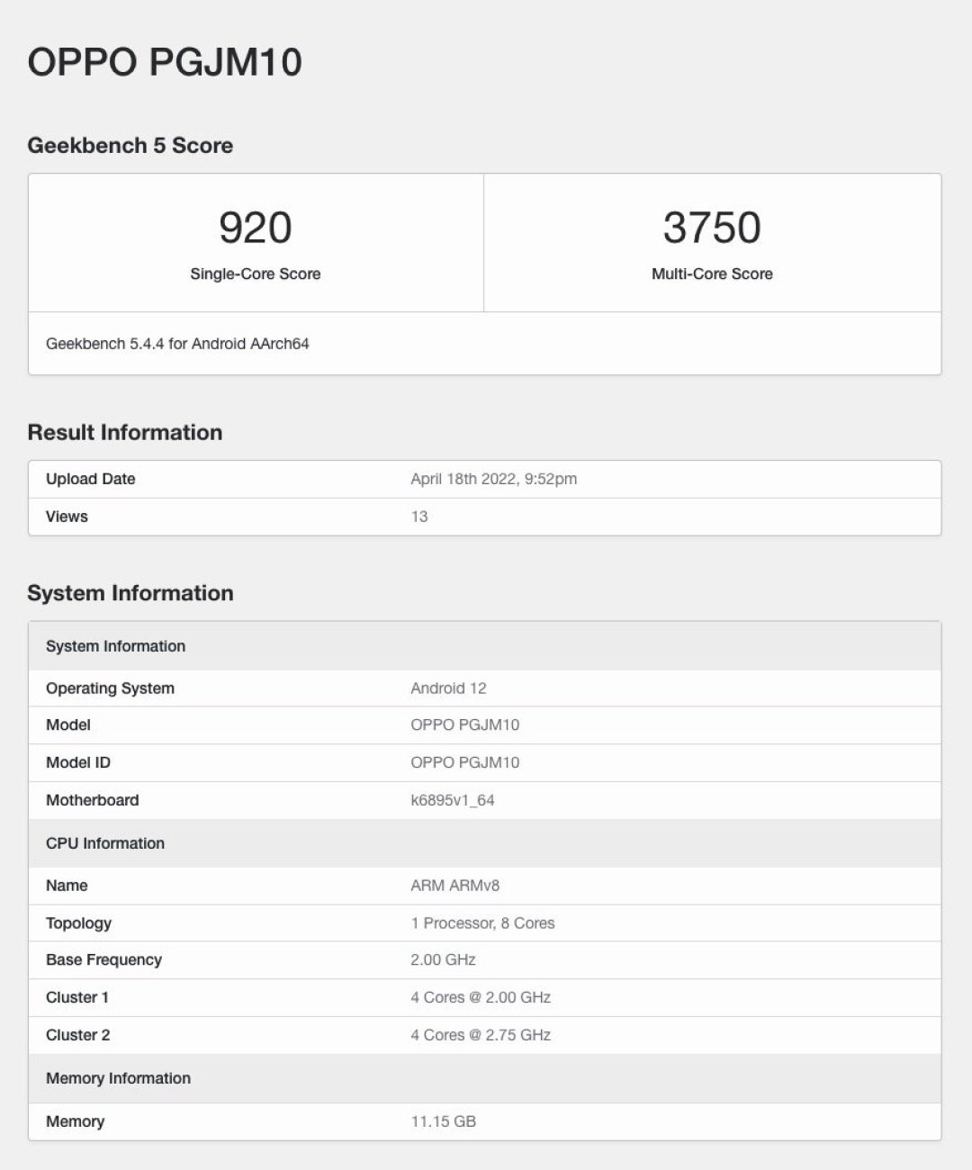 oppok10跑分出炉天玑8000max加持