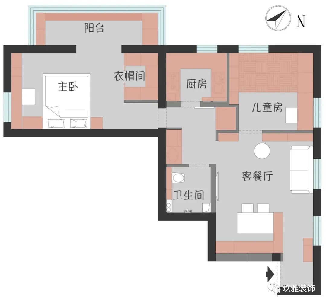 北京66㎡绝美日式之家，奇葩户型居然挤出超大收纳，有娃也能干干净净~