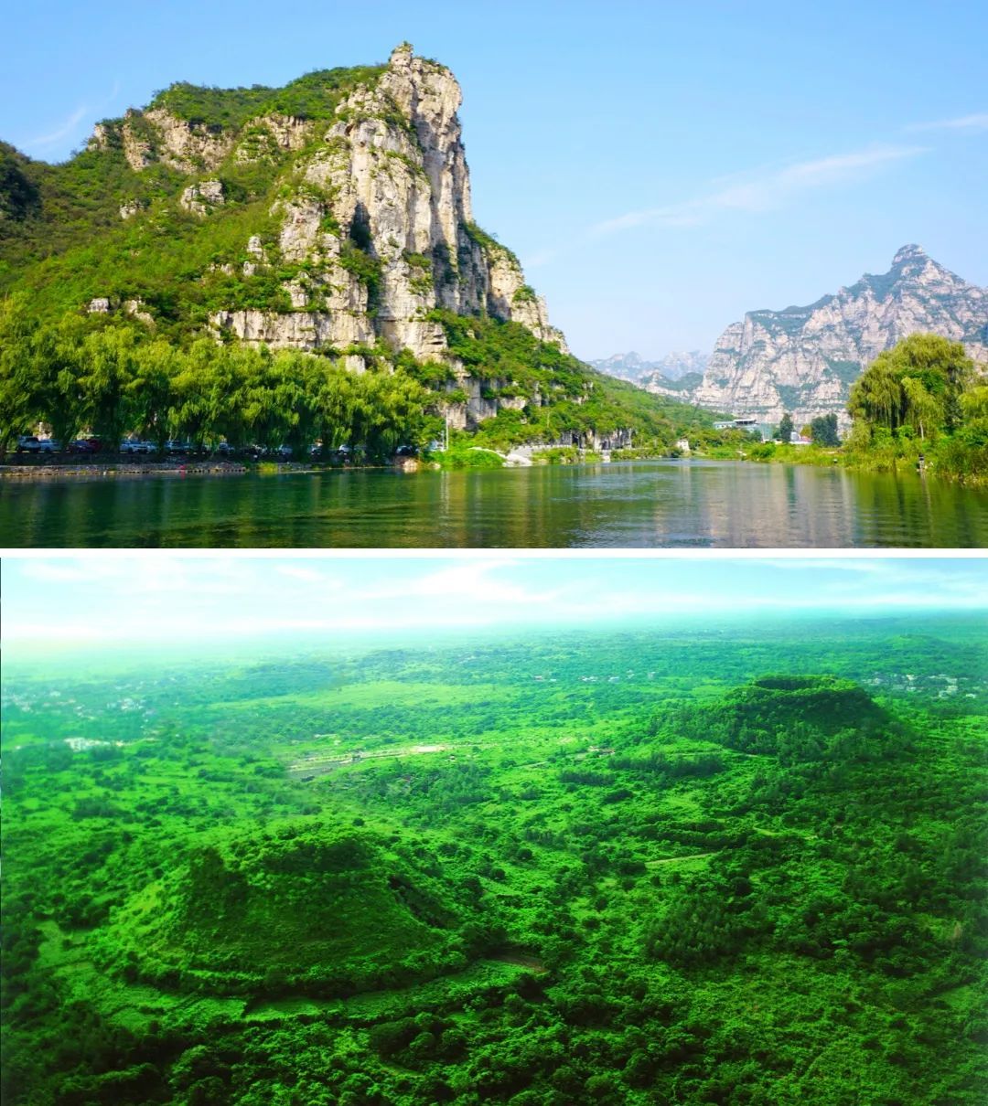 上：北京房山世界地质公园 ©图虫创意 ；下：海南雷琼世界地质公园 ©图虫创意