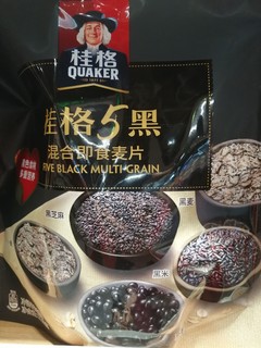 桂格5黑混合即食麦片