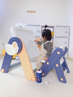 乐亲多功能积木桌可折叠画板儿童大颗粒拼装