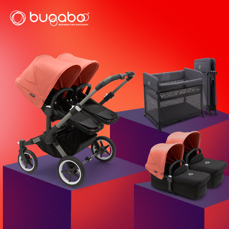 超模也爱的BUGABOO上新：双胞胎婴儿推车，64种模式满足多种需求！