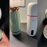 情人节送礼电热水杯怎么选，德尔玛电热水杯对比值得买定制亚摩斯电热水杯看看哪个更优秀！﻿