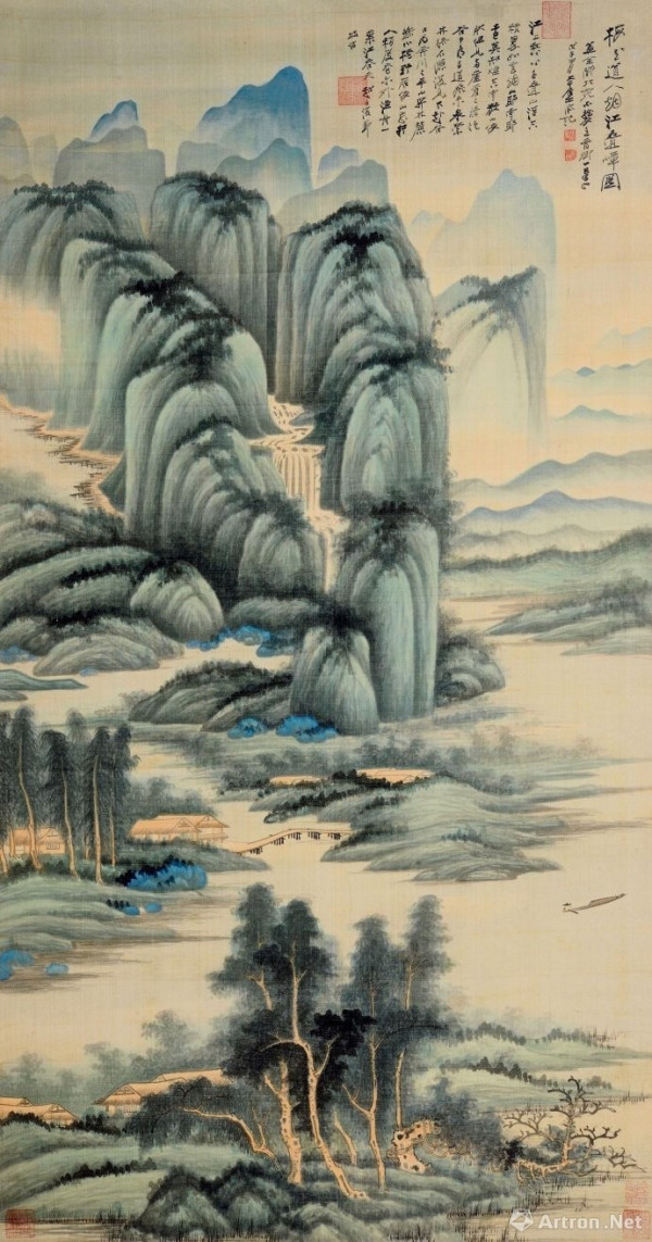 3.7亿港元，张大千摹宋代青绿山水天价成交后的秘密_绘画创作_