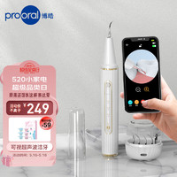 博皓（prooral）可视超声波洁牙器牙结石去除器家用电动洁牙仪洗牙器牙齿牙垢清洁白色