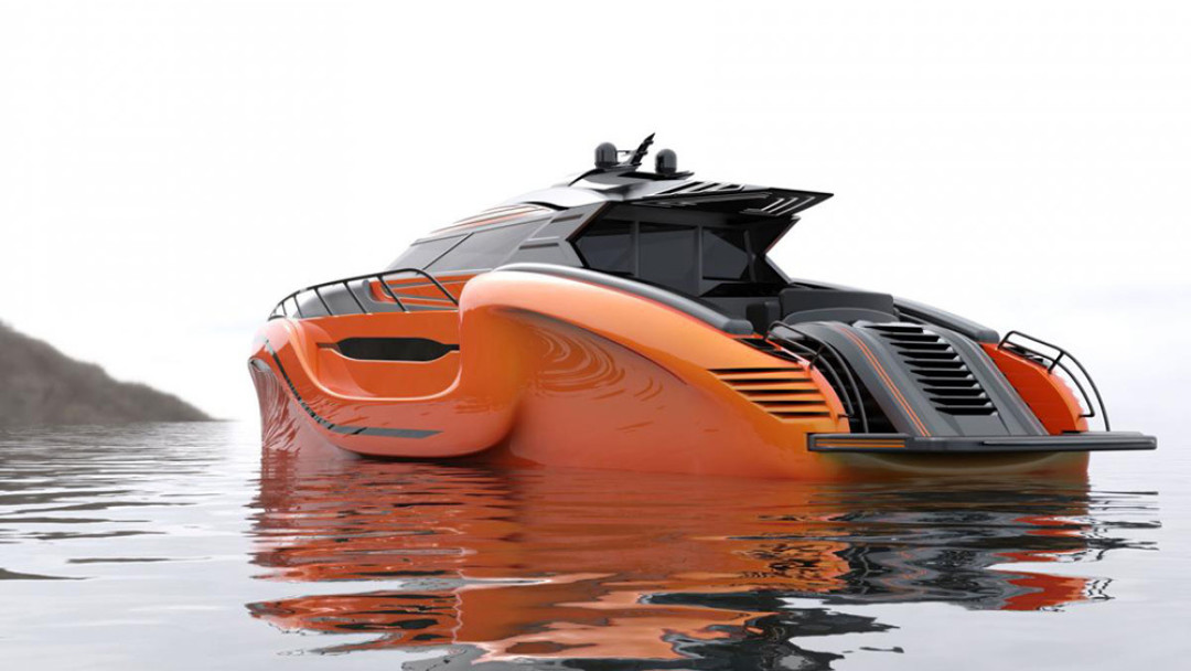 就推出了一款灵感来源于"世界上最快跑车空气动力学"的概念游艇