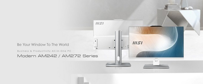 微星发布 Modern AM242 / AM272 一体机电脑，酷睿P系列，高颜值