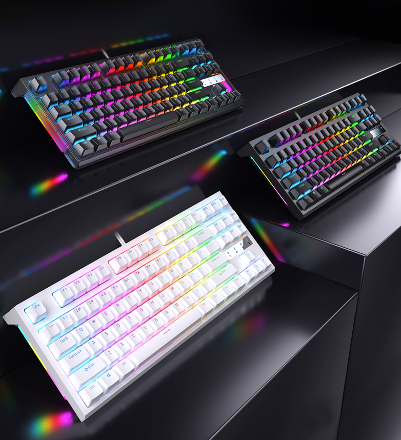 RK 推出 R87 RGB 有线机械键盘：TTC轴座、87键布局、全键热插拔