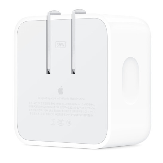 苹果 35W 双 USB-C 接口充电器上架京东：兼容MacBook Air