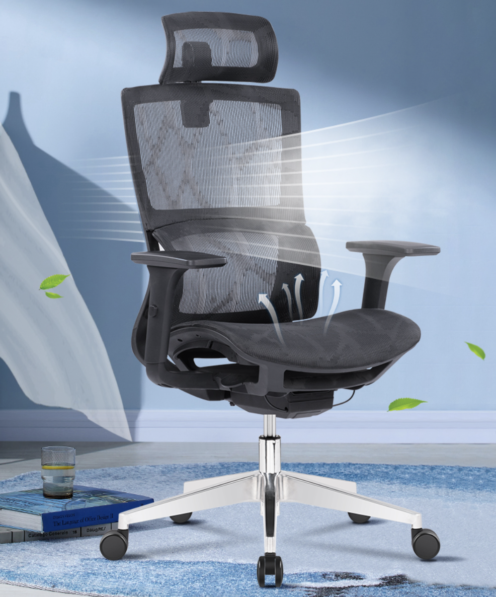 SITZONE上新平价人体工学椅，自适应腰枕+机械线控底盘+125度四档锁定