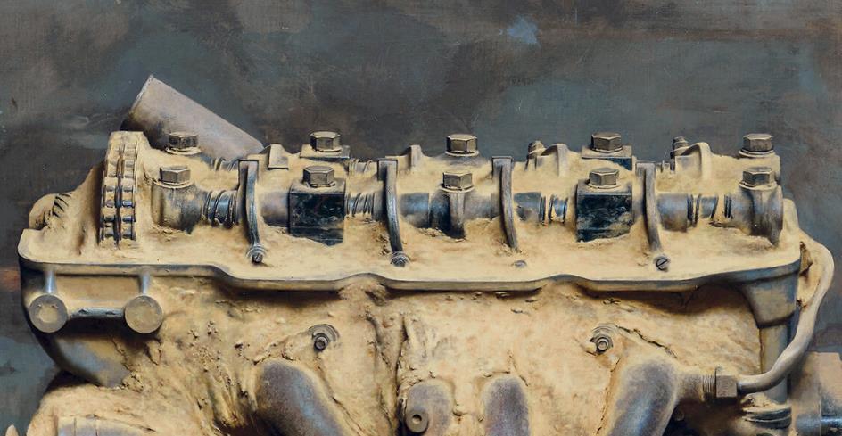 “超写实”画家冷军的破旧发动机，1995年卖了16万港元，昨天拍得4830万元