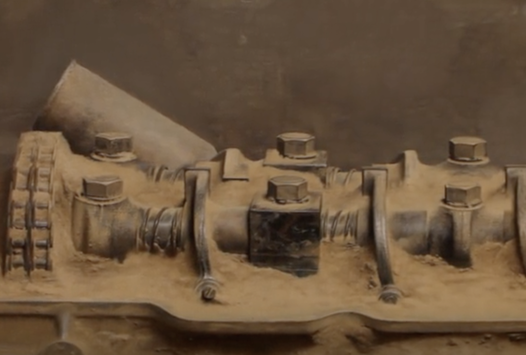 “超写实”画家冷军的破旧发动机，1995年卖了16万港元，昨天拍得4830万元