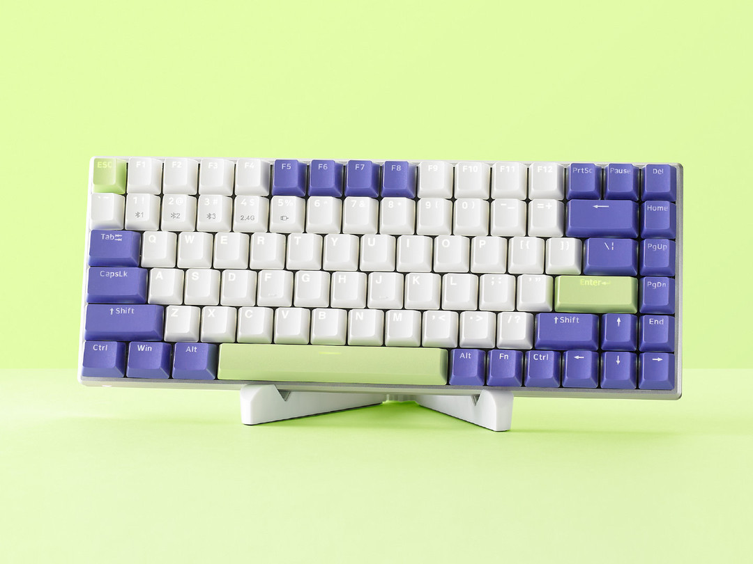 雷柏推出  V700-8A 机甲紫机械键盘：紧凑布局、多模连接