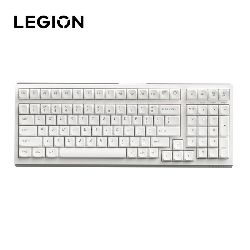 联想推出拯救者 K7 机械键盘冰魄白配色：98%配列布局、三模连接、人体工学键帽