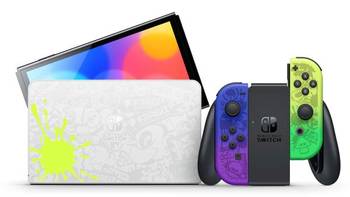 Switch OLED首款限定机公开！《喷射战士3》炫彩出击