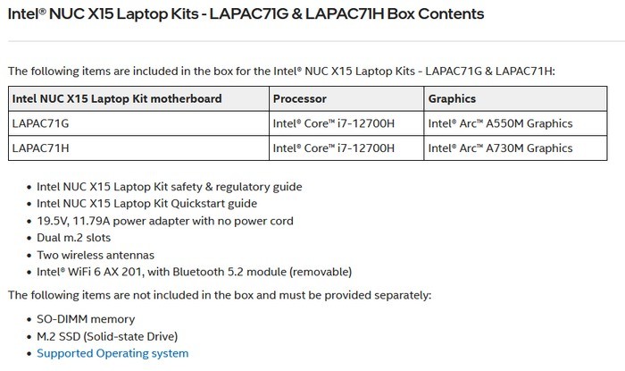 网传丨英特尔 NUC X15 笔记本曝光，搭H标压+“锐炫”独显